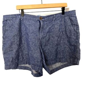 Old Navy Blue Chambray Shorts Size 16 EUC